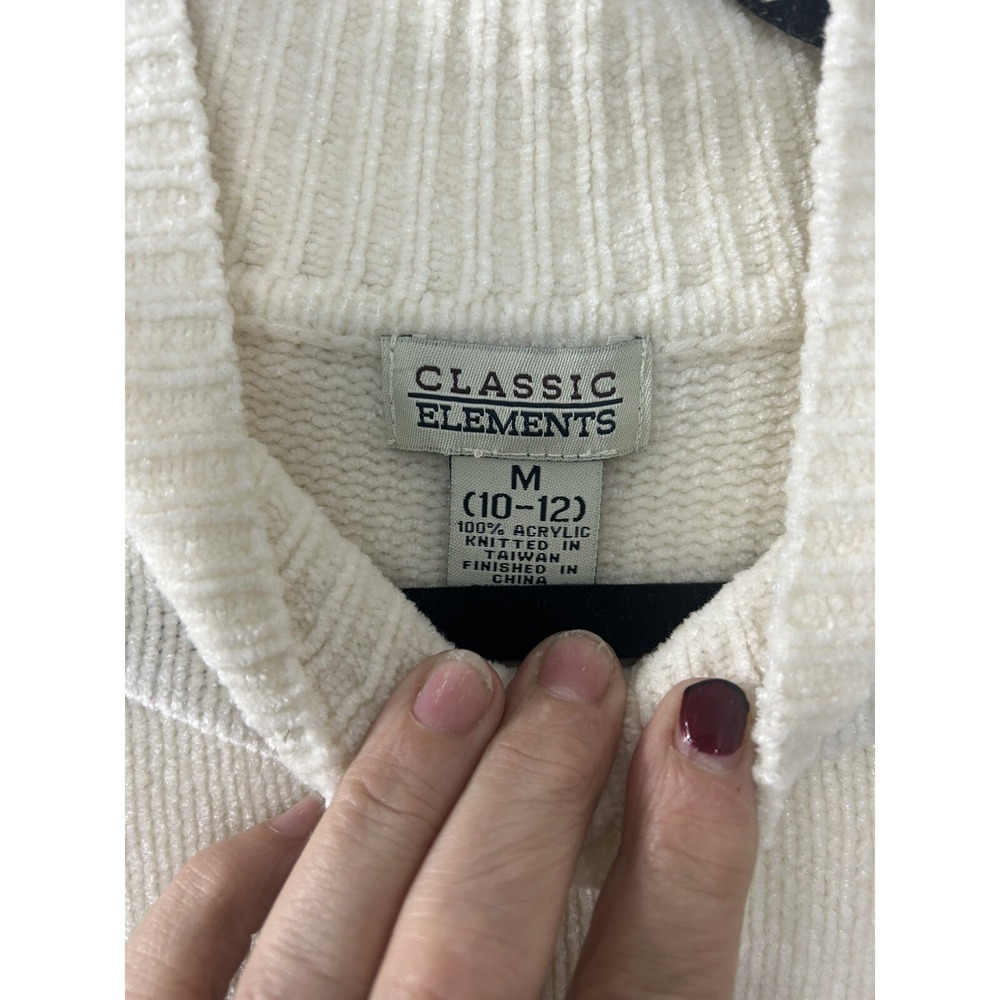 Classic Elements Patchwork Mock Neck Sweater Wome… - image 4